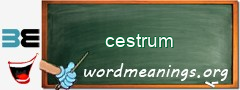 WordMeaning blackboard for cestrum